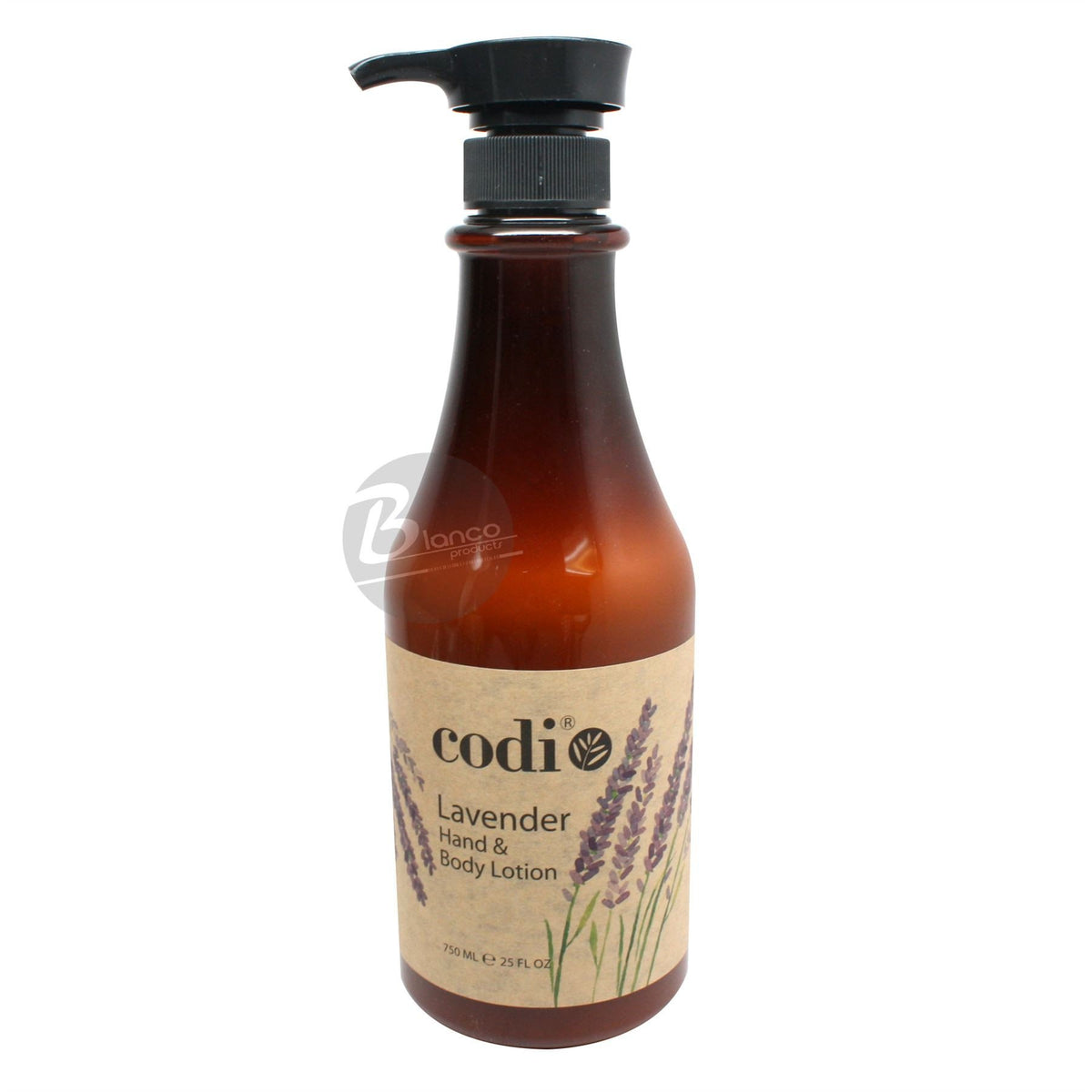Lotion CODi à la lavande pour mains et corps, hydratation durable et parfum apaisant.