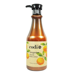 Lotion CODi Tangerine pour mains et corps, hydratation durable et parfum frais.