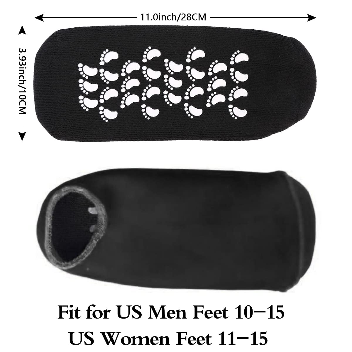 Codream ensemble de 2 paires noires pour soins à domicile des pieds.