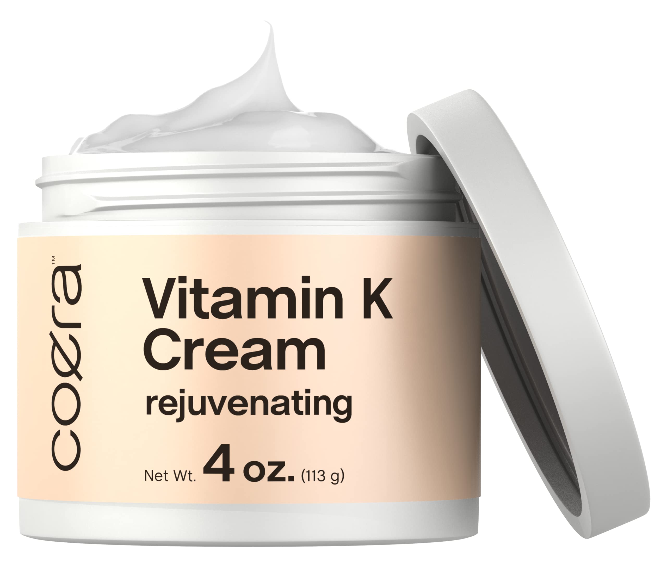 Crème Vitamine K Coera, flacon pompe, hydratation douce du visage