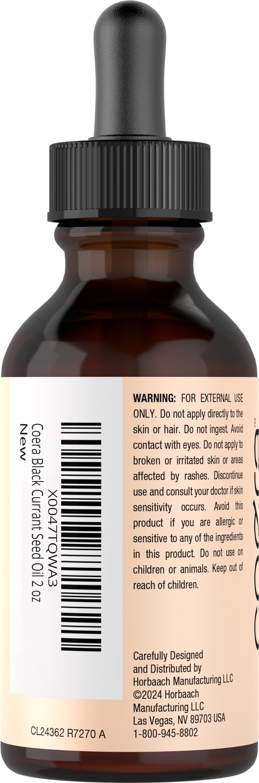 Coera huile graine groseille noire, application simple pour nourrir et lisser les cheveux.