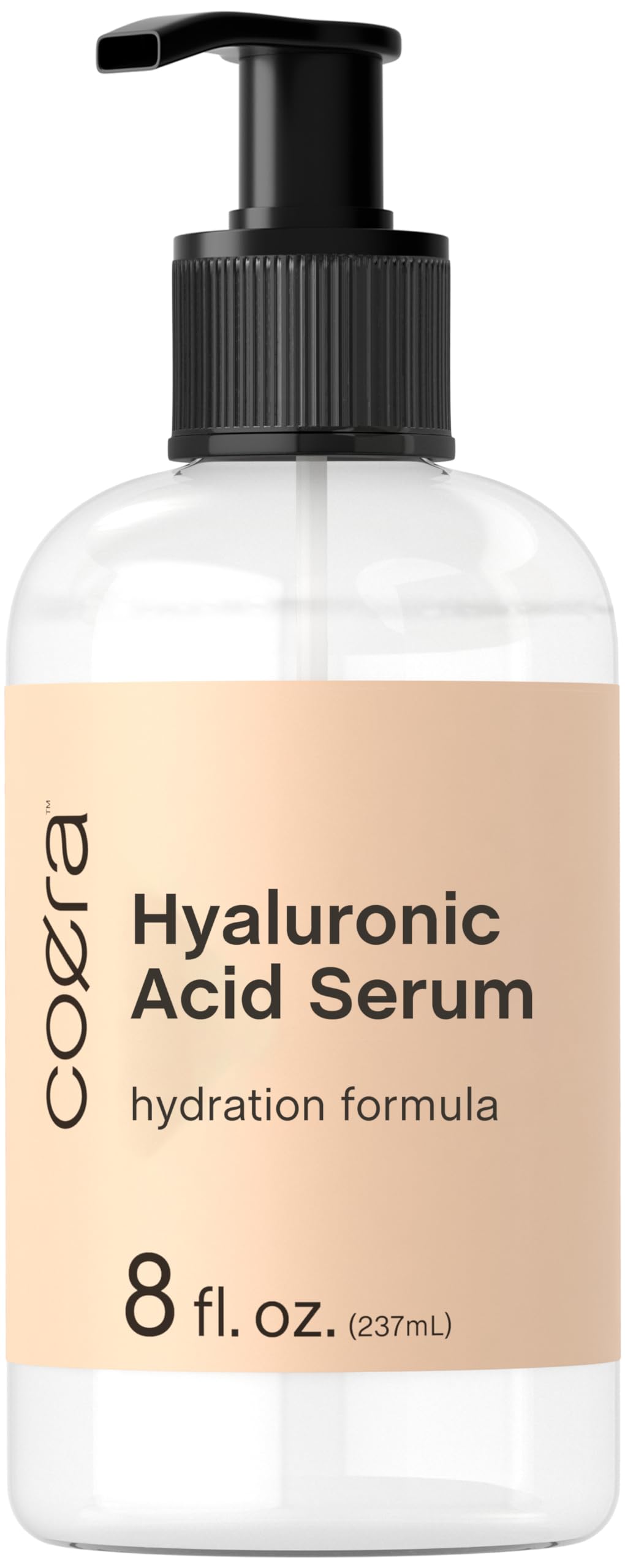 Sérum Hyaluronique Coera, bouteille 8 oz, hydratation légère pour le visage.