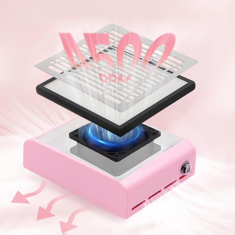 CoFashion aspirateur ongles 80W, aspiration puissante pour un espace de manucure propre.