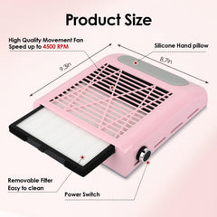 CoFashion filtre poussière durable, efficacité accrue pour la cabine de manucure.