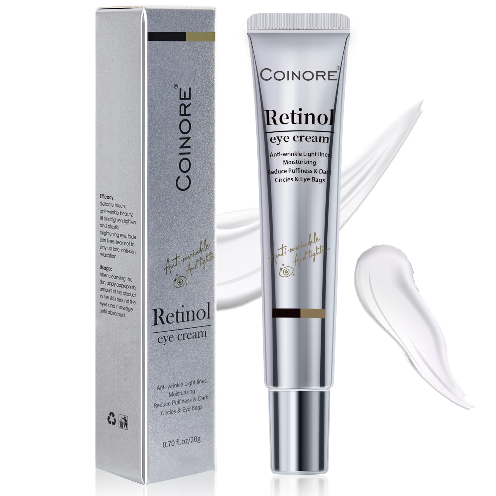 Crème contour des yeux Coinore au rétinol pour un regard rafraîchi