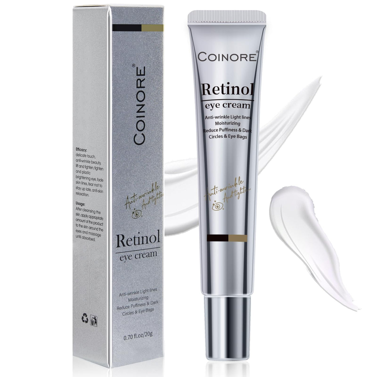 Crème contour des yeux Coinore au rétinol pour un regard rafraîchi