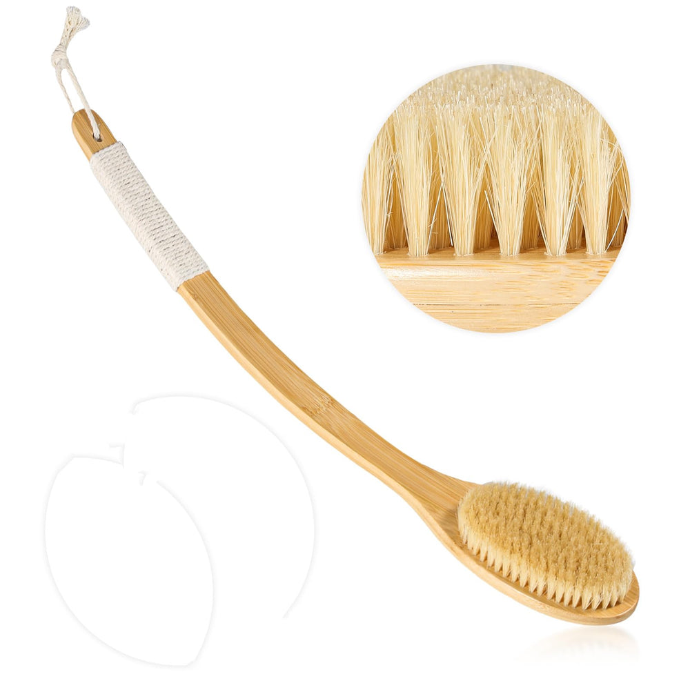 Coinpotia brosse-dos 22-pouces en bambou: nettoyage facile des zones difficiles.
