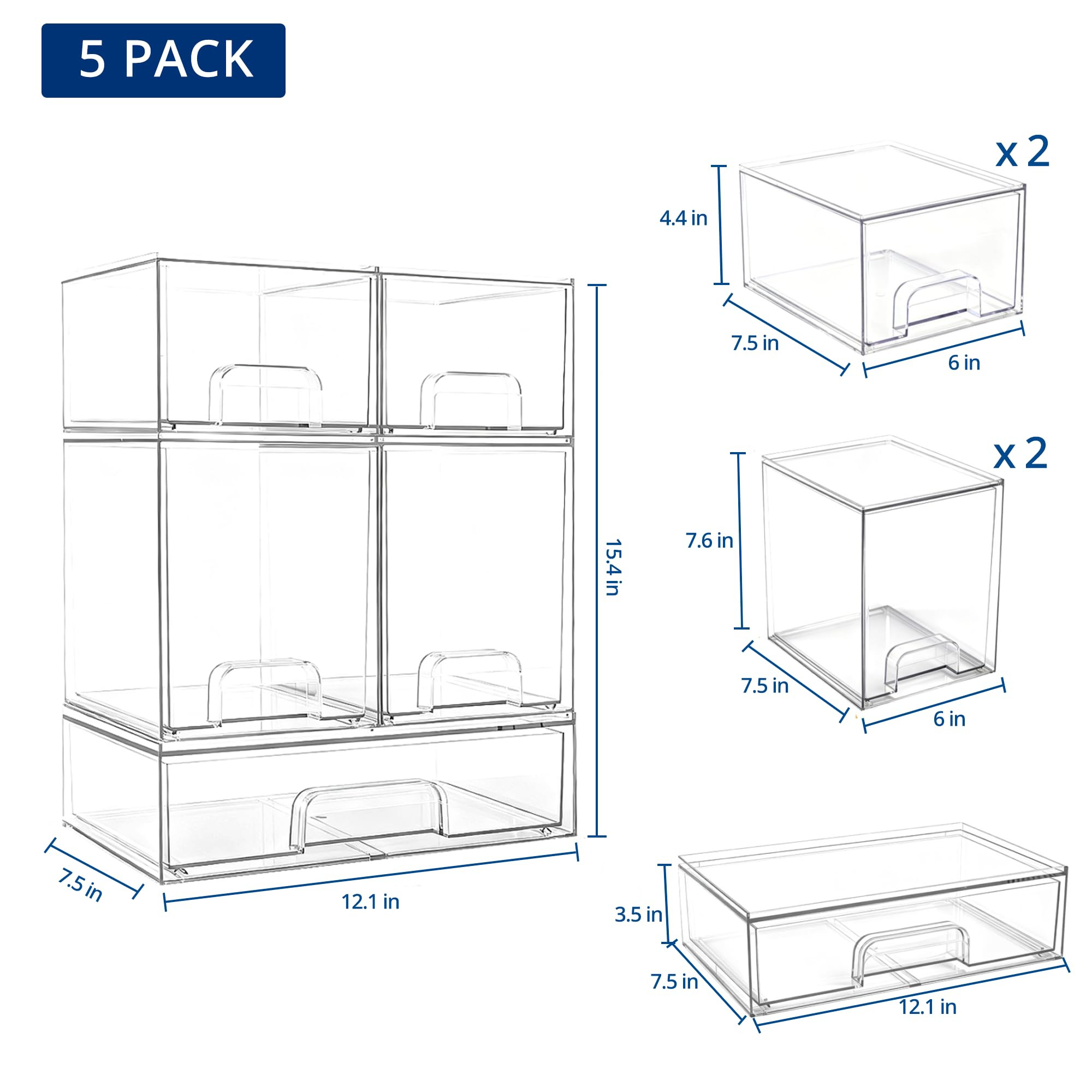 Grand bac transparent pour COKITOO, idéal pour les produits volumineux