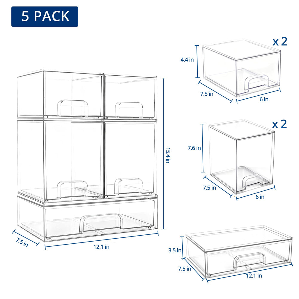 Grand bac transparent pour COKITOO, idéal pour les produits volumineux