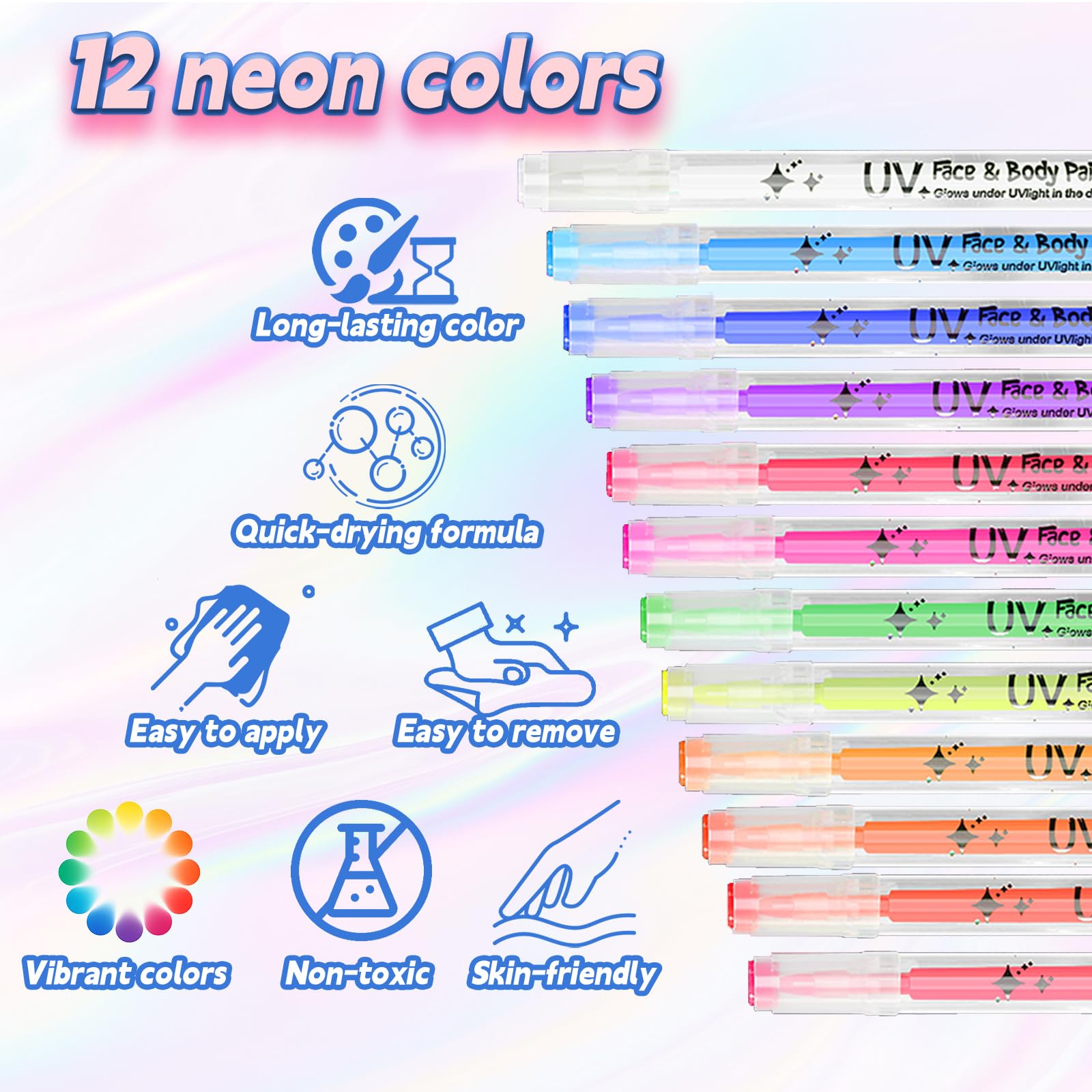 COLAYERIST teinte neon pour visage et corps, effet vibrant