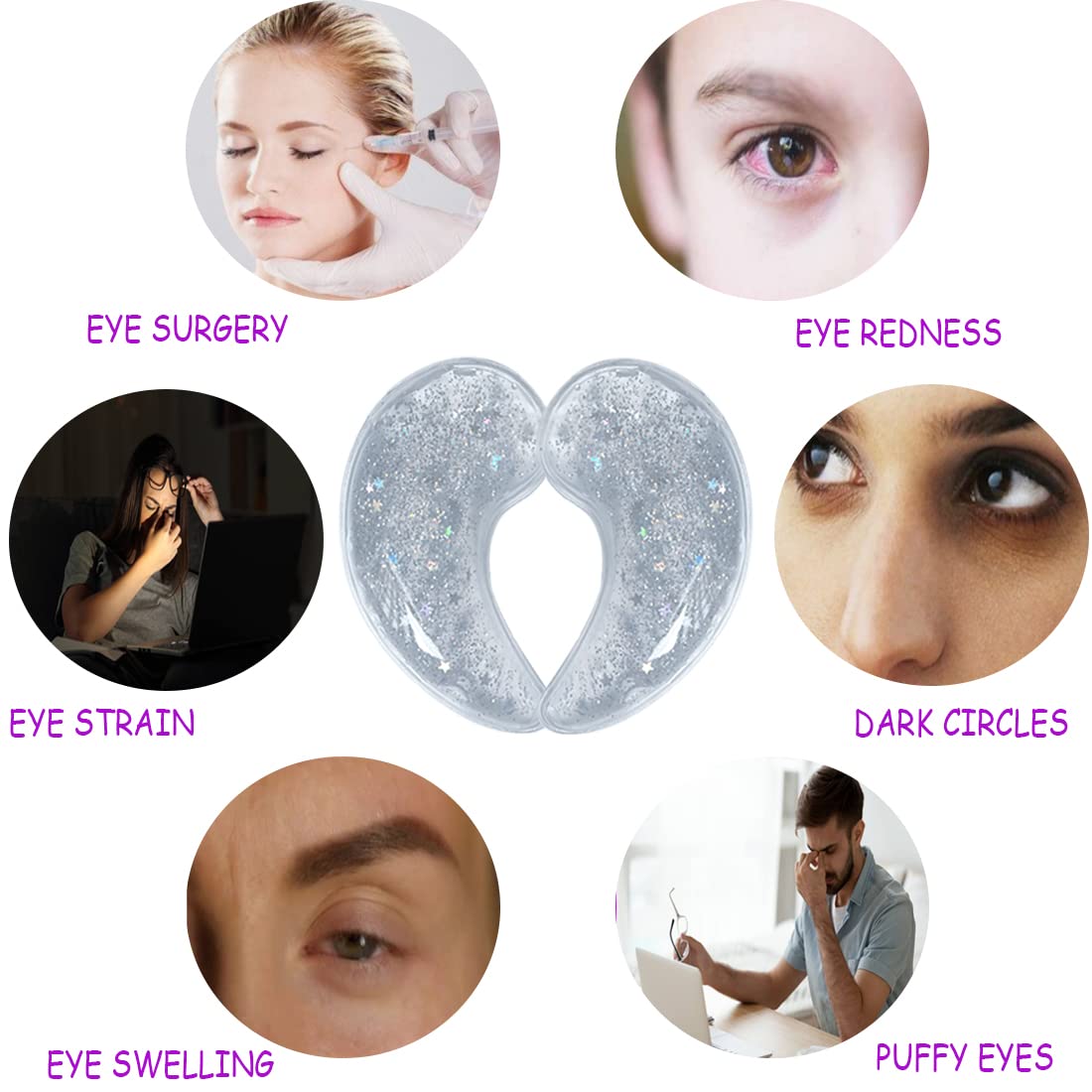 ColdChill thérapie chaleur micro-ondes pour détendre les muscles autour des yeux.