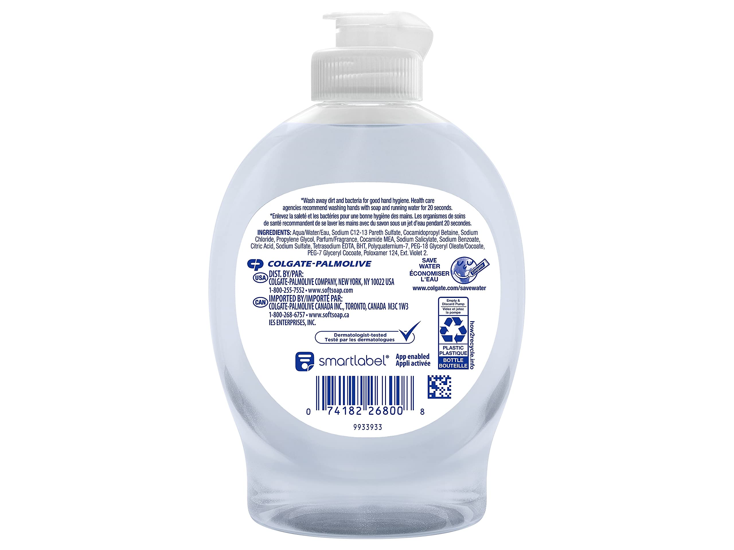 Colgate Softsoap Aquarium Series six-pack packaging shown for easy refills.