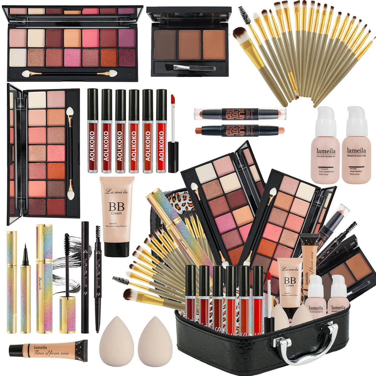 ColiUSA trousse maquillage extérieure, rangement pratique pour emporter votre routine beauté.