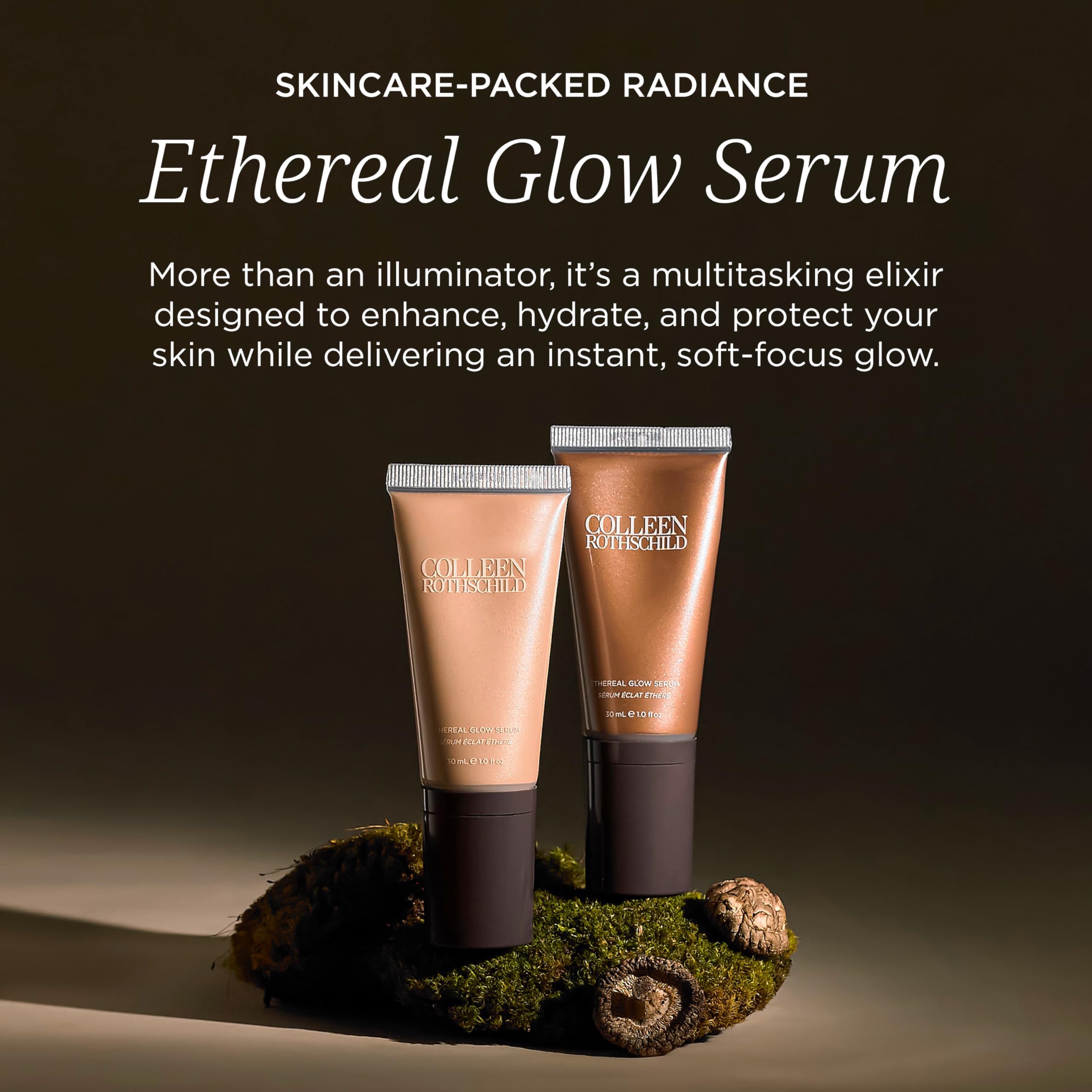 Colleen Rothschild Ethereal Glow Serum – perles lumineuses pour un glow doux.