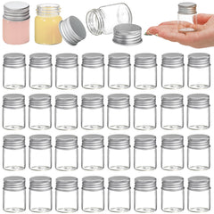 Coloch pot en verre 15 ml avec bouchon alu vis, fermeture sûre pour cosmétiques