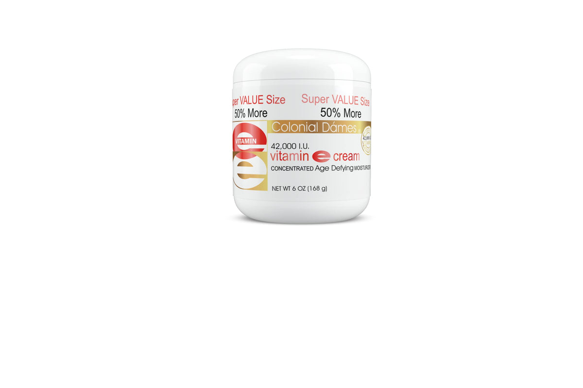Colonial Dames Crème Vitamine E 42 000 UI — flacon pour hydrater la peau en douceur.