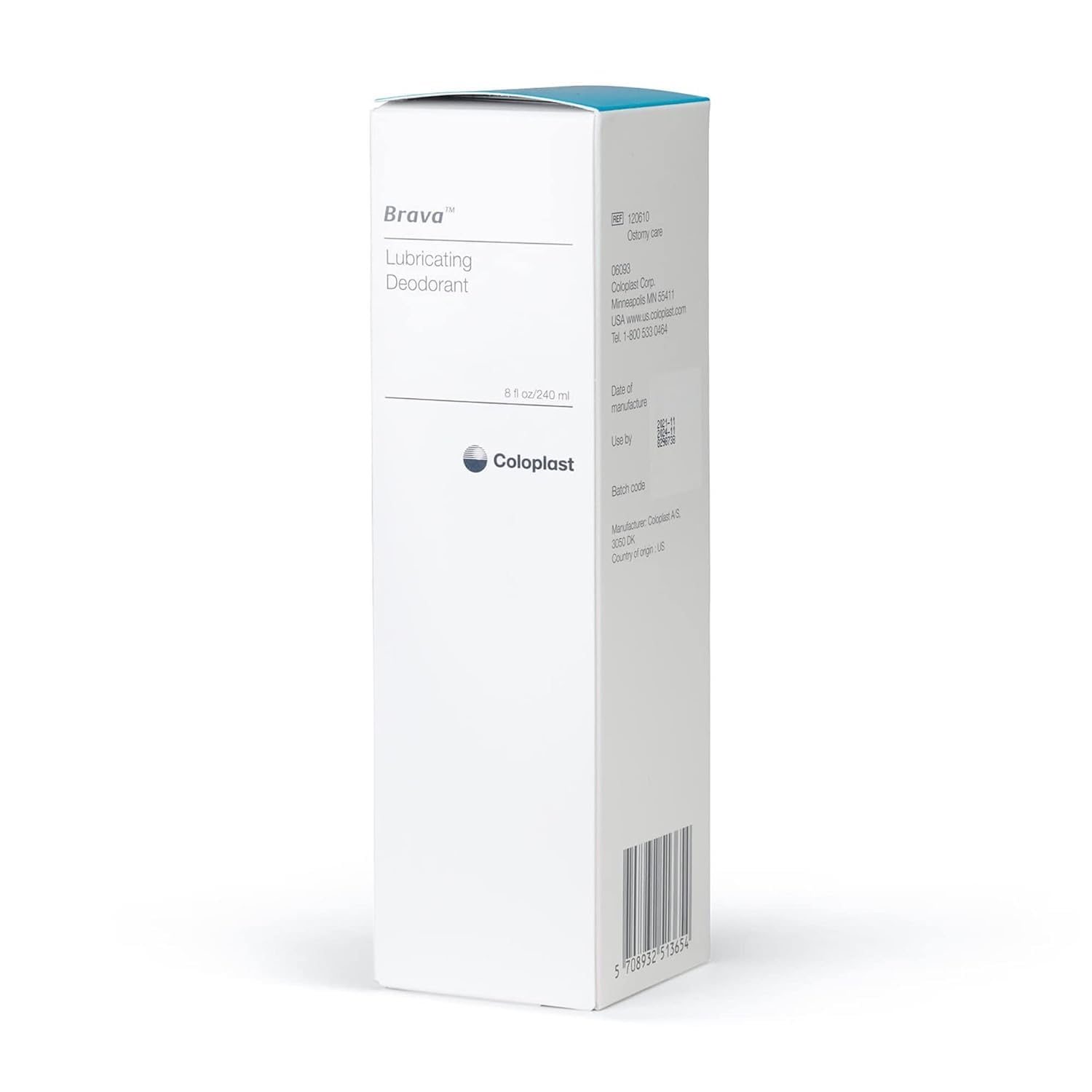 Coloplast Brava Déodorant Lubrifiant, emballage clair et pratique.