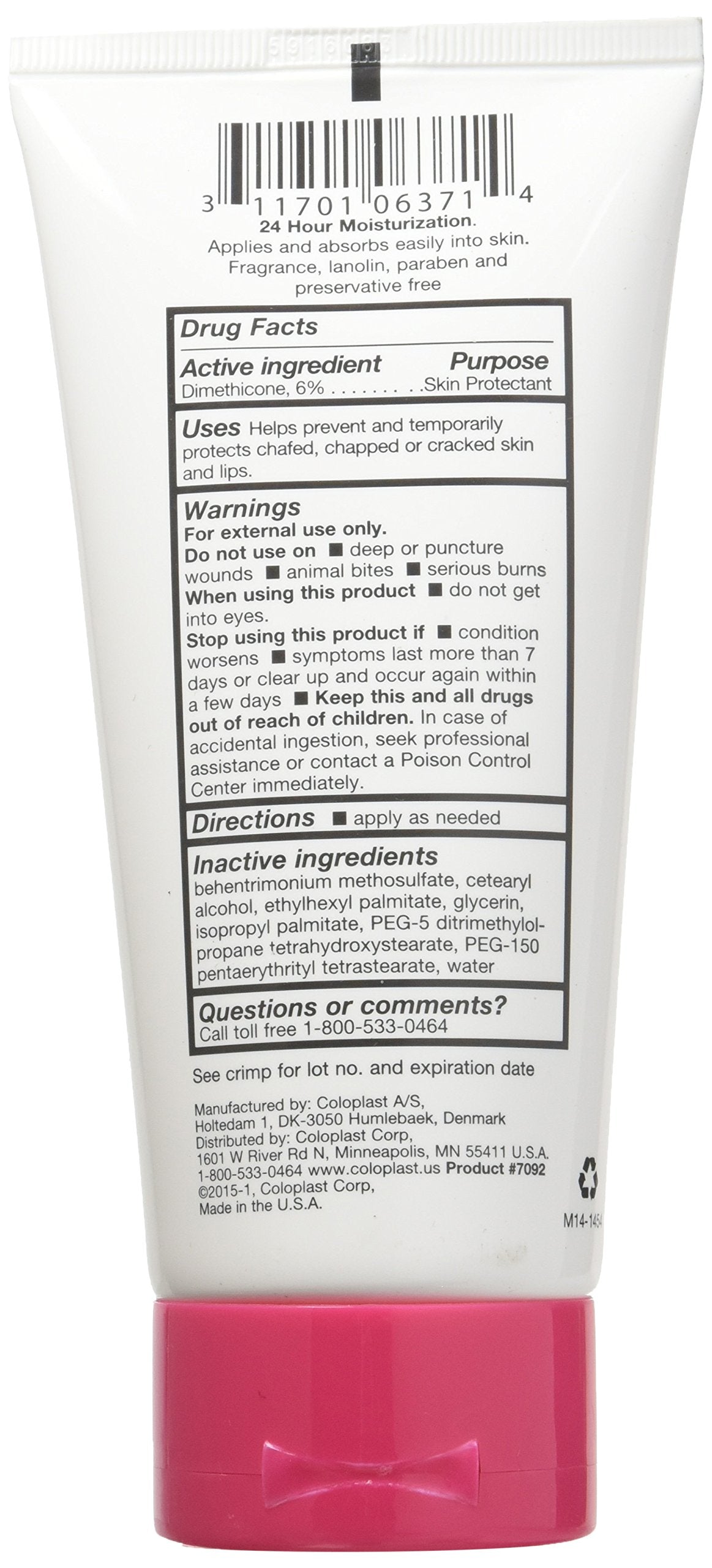Texture douce et absorption rapide de Coloplast Sween24 sur la peau