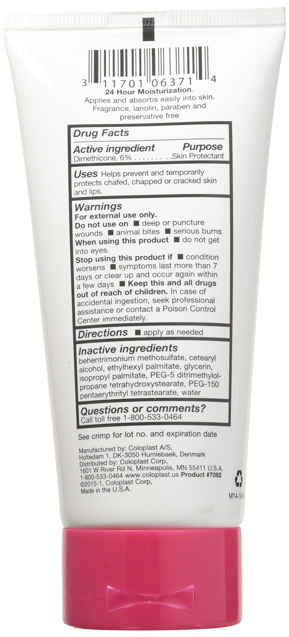 Texture douce et absorption rapide de Coloplast Sween24 sur la peau