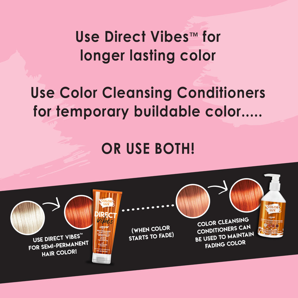 Formule éthique Color Lux Direct Vibes - sans parabènes, sulfates et ammoniaque; vegan