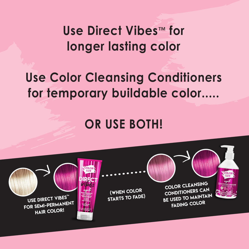Color Lux Direct Vibes Magenta – bouchon et applicateur faciles à manipuler.