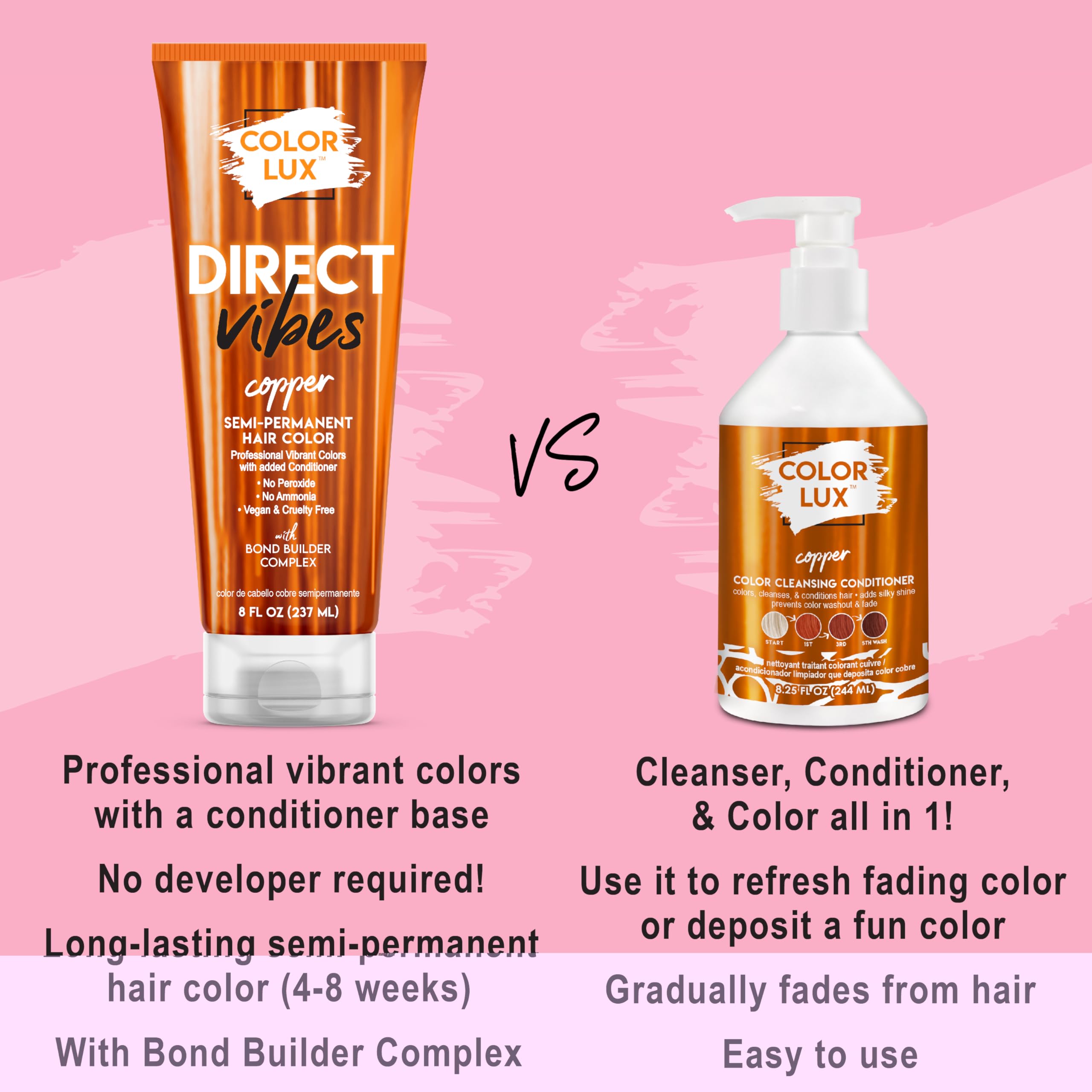 Portée semi-permanente Color Lux Direct Vibes - 4 à 8 semaines d’éclat