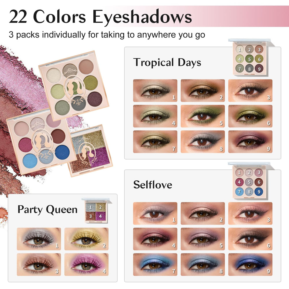 Color Nymph two-color highlighter bronzer palette for a gentle glow