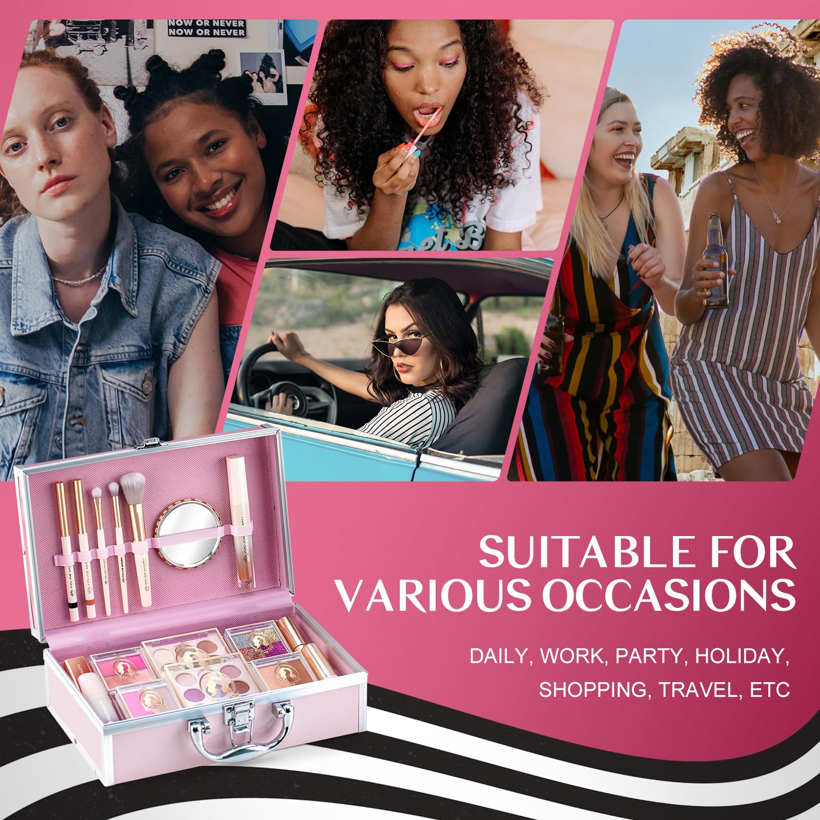 Color Nymph four-color lip gloss palette delivers glossy finishes for playful looks