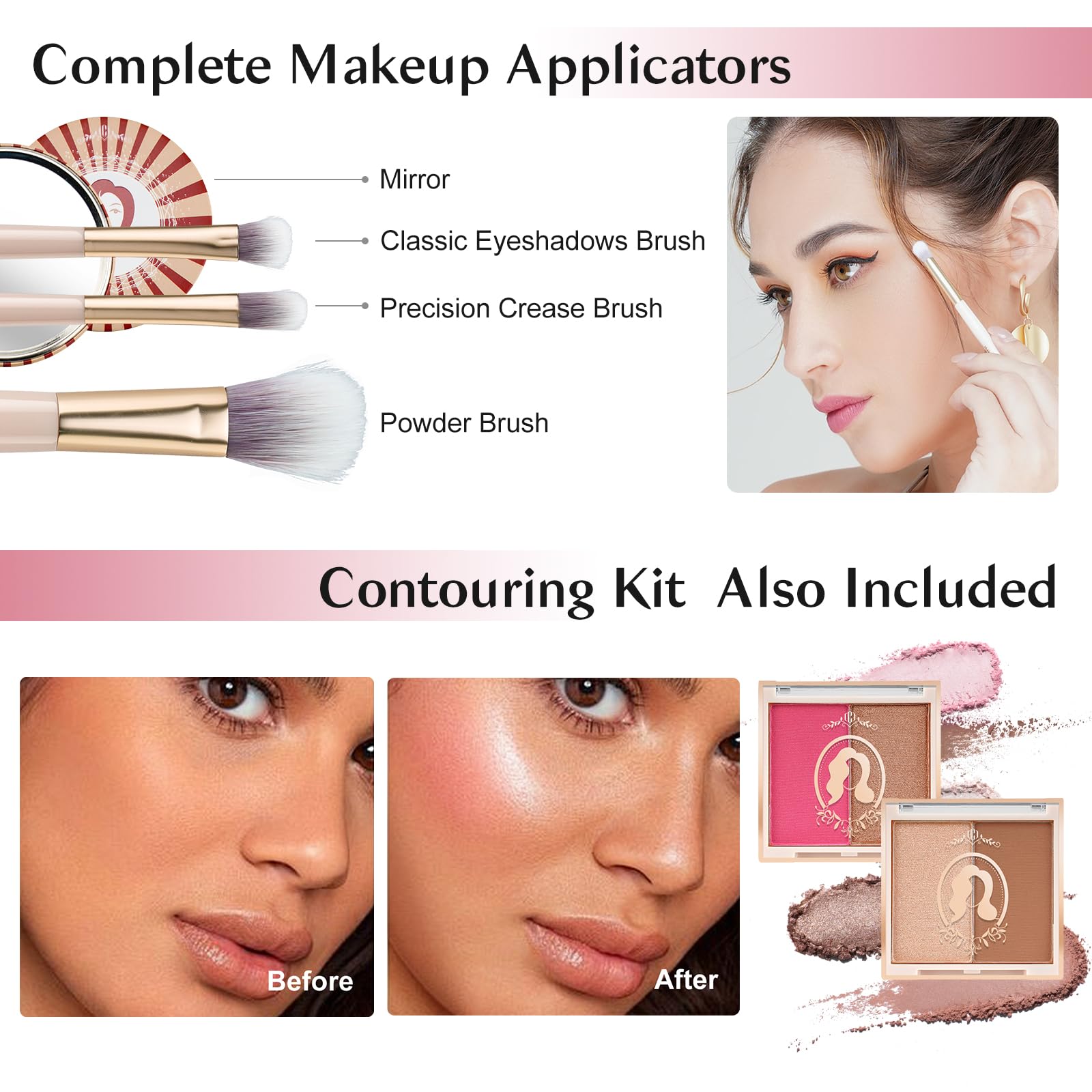 Color Nymph beginner makeup kit packaging in pink for stylish storage