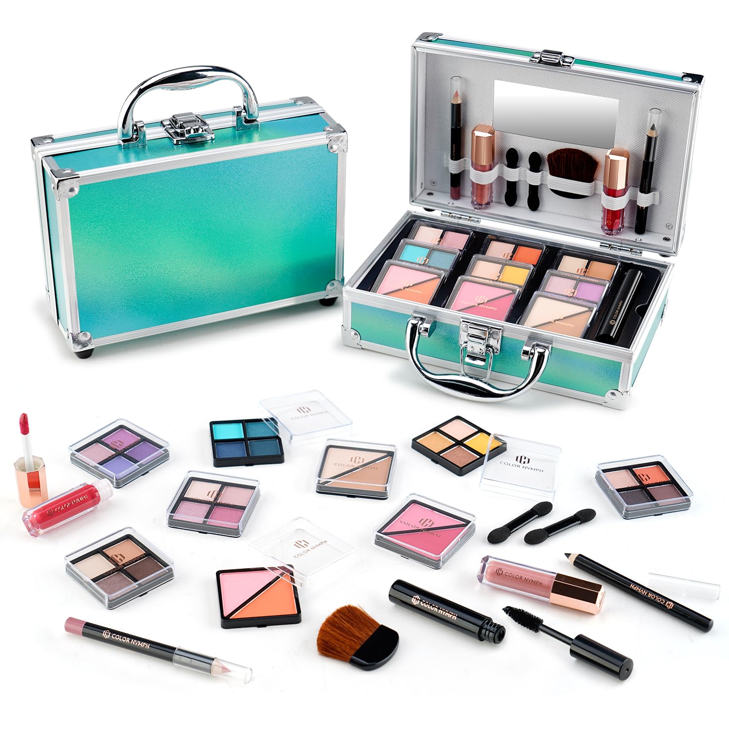 Color Nymph coffret maquillage débutant vert, rangement pratique pour apprendre facilement