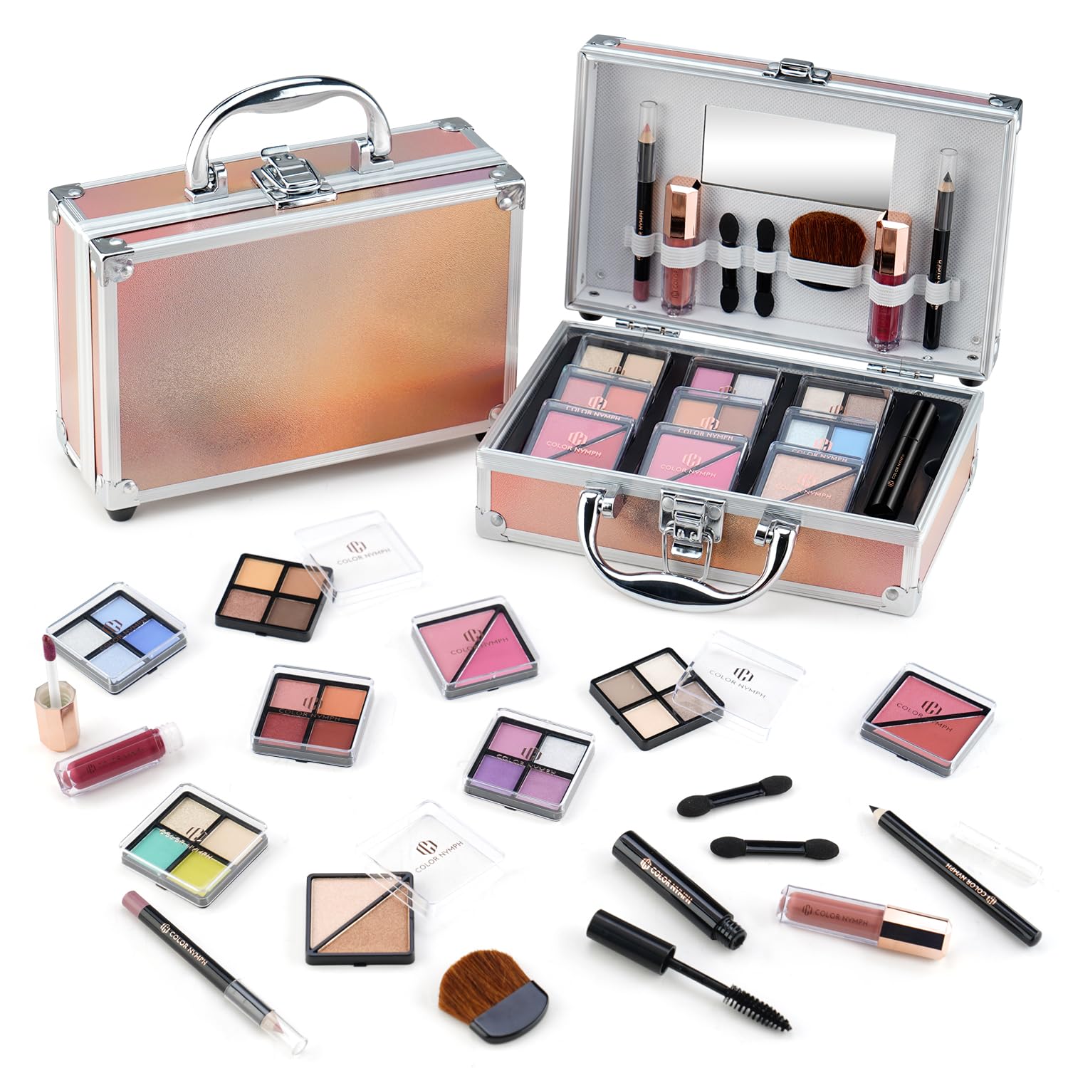Coffret Color Nymph pour débutants avec étui doré, pratique pour démarrer.