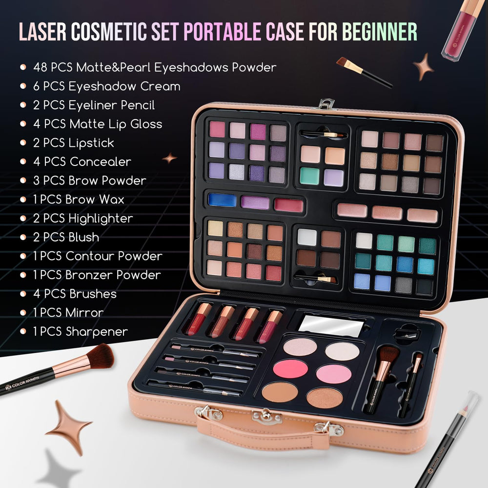 Color Nymph coffret-maquillage portable, parfait en voyage et au quotidien.