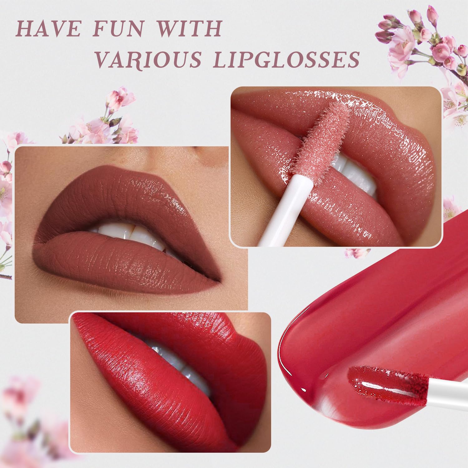 Color Nymph gloss portables 4 pièces pour rehausser le look en déplacement