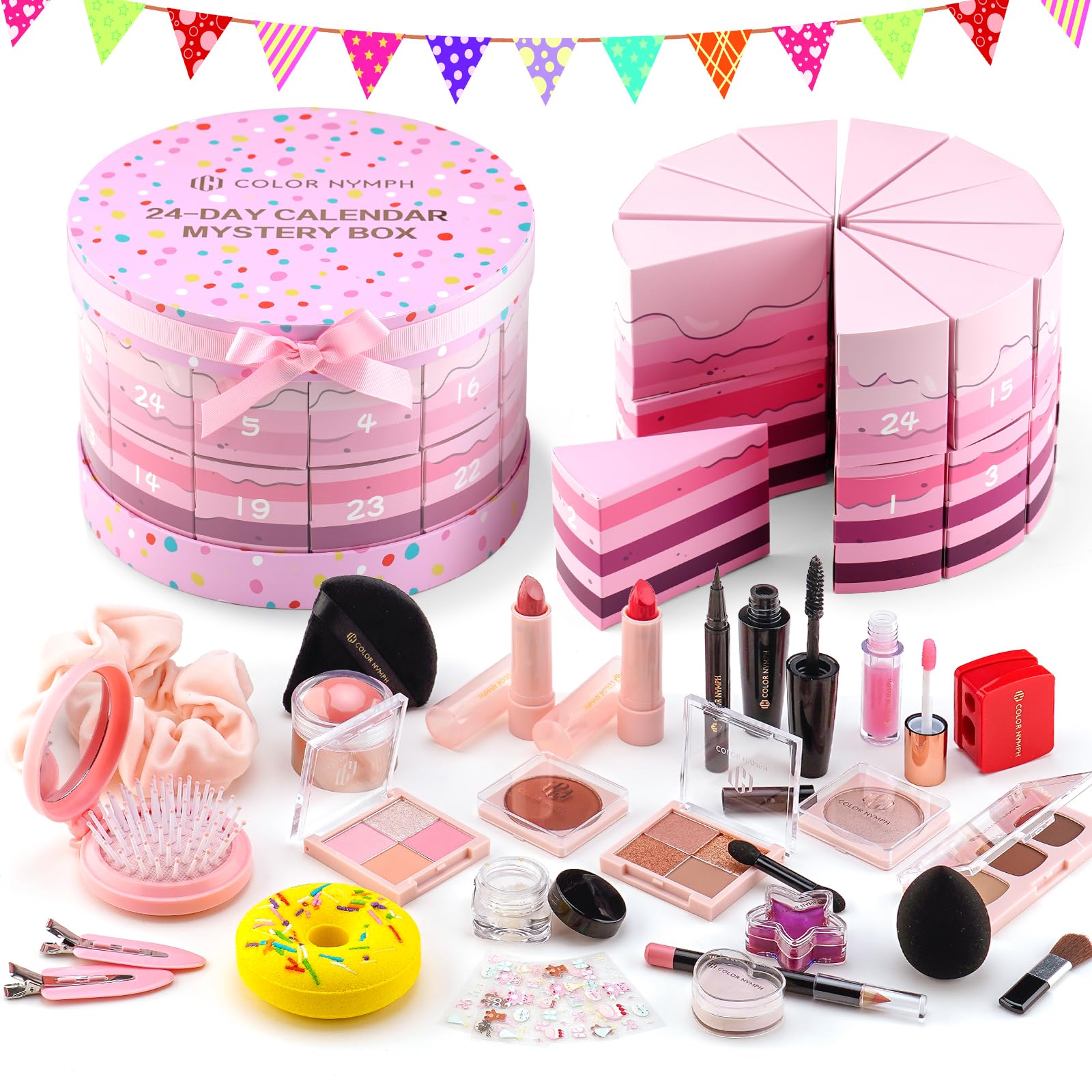 Color Nymph Kit Maquillage Enfant 24 Jours: calendrier beauté ludique pour anniversaire.