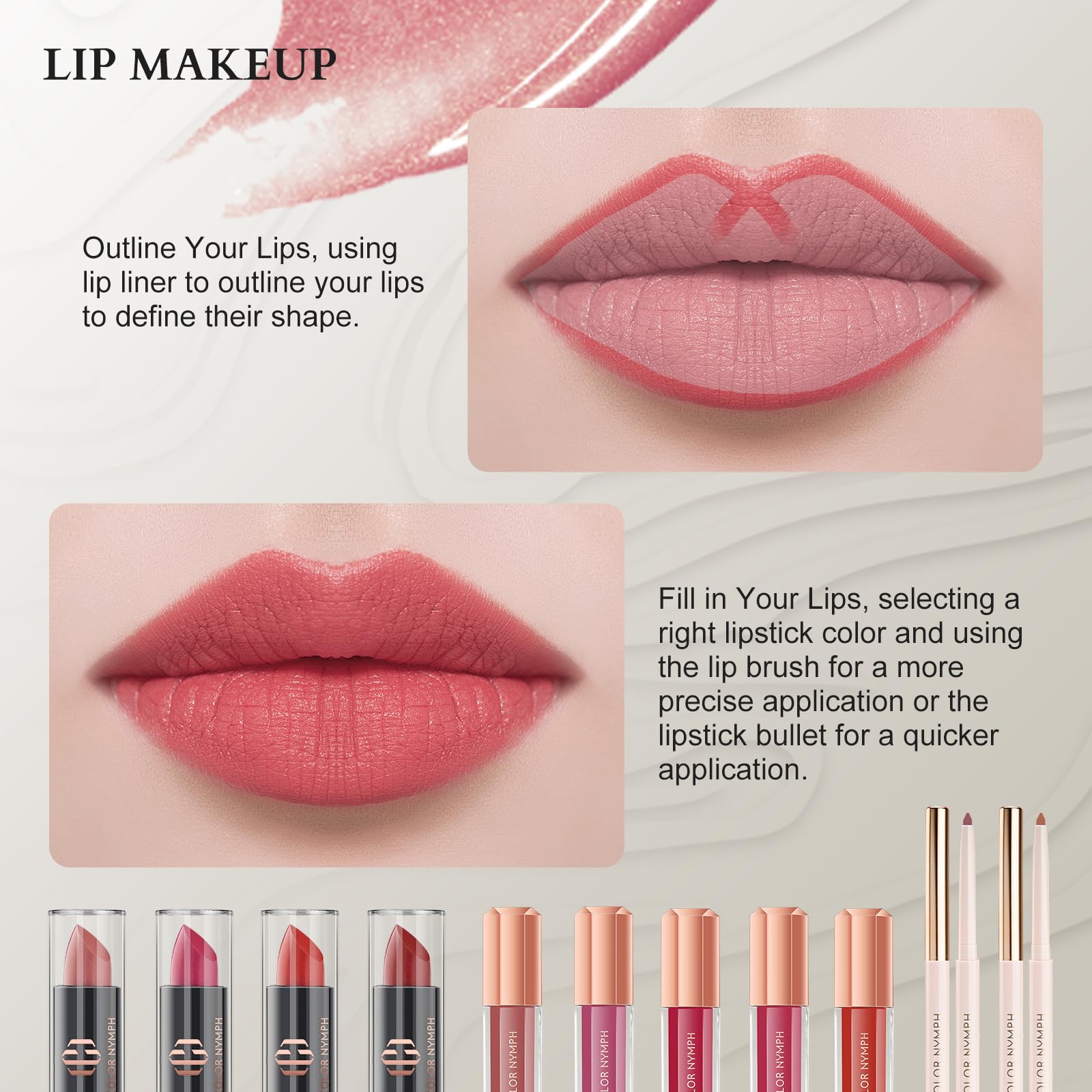 Color Nymph kit maquillage lavable a eau, facilité d’entretien