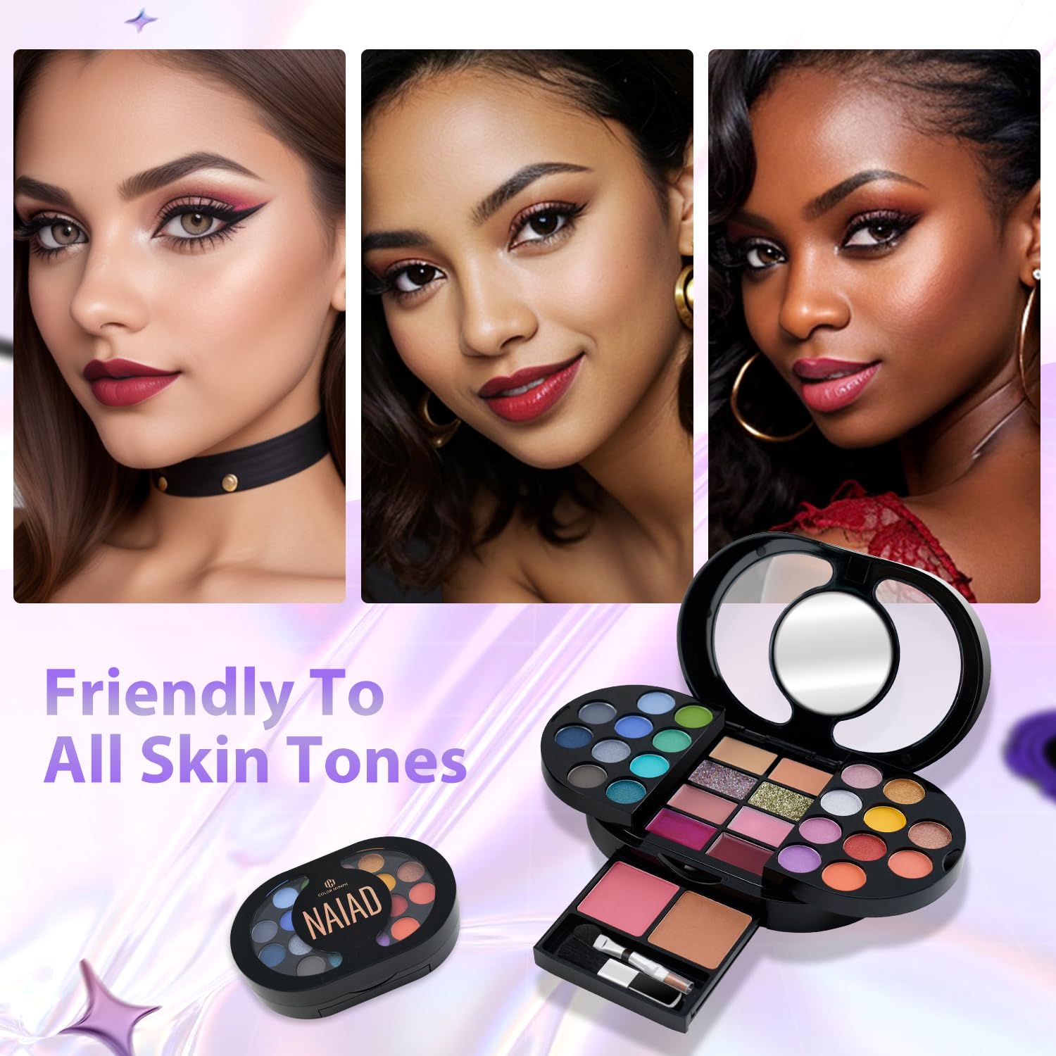 Ombres yeux matte et perles Color Nymph, nuances polyvalentes pour tous les jours