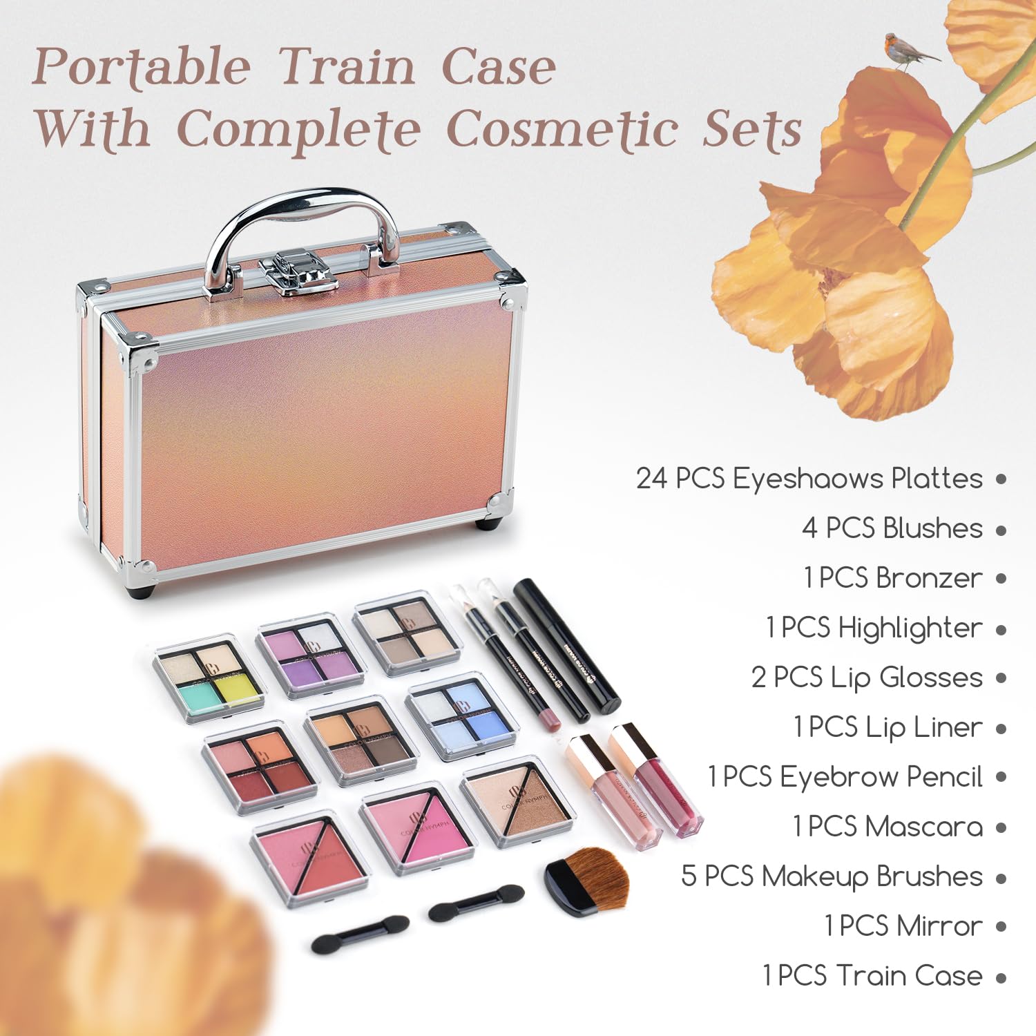 Palette d'ombres Color Nymph offrant des tons polyvalents pour divers looks.