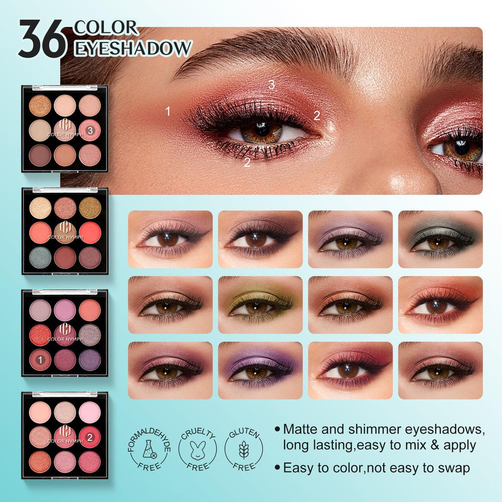 Pinceaux Color Nymph maquillage ensemble de 4 pour une application précise