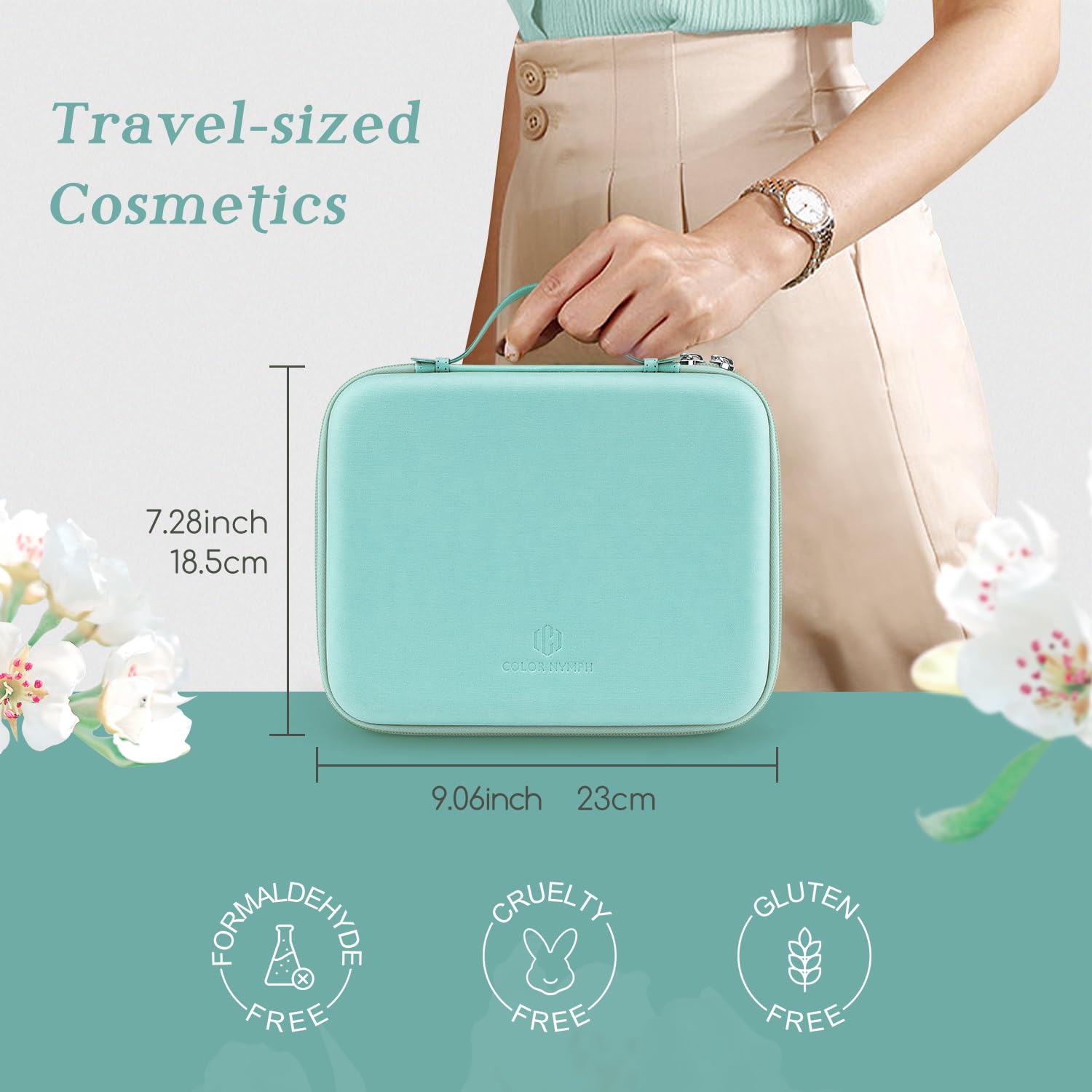 Color Nymph trousse maquillage portable, parfaite pour les déplacements et les sessions entre amis.