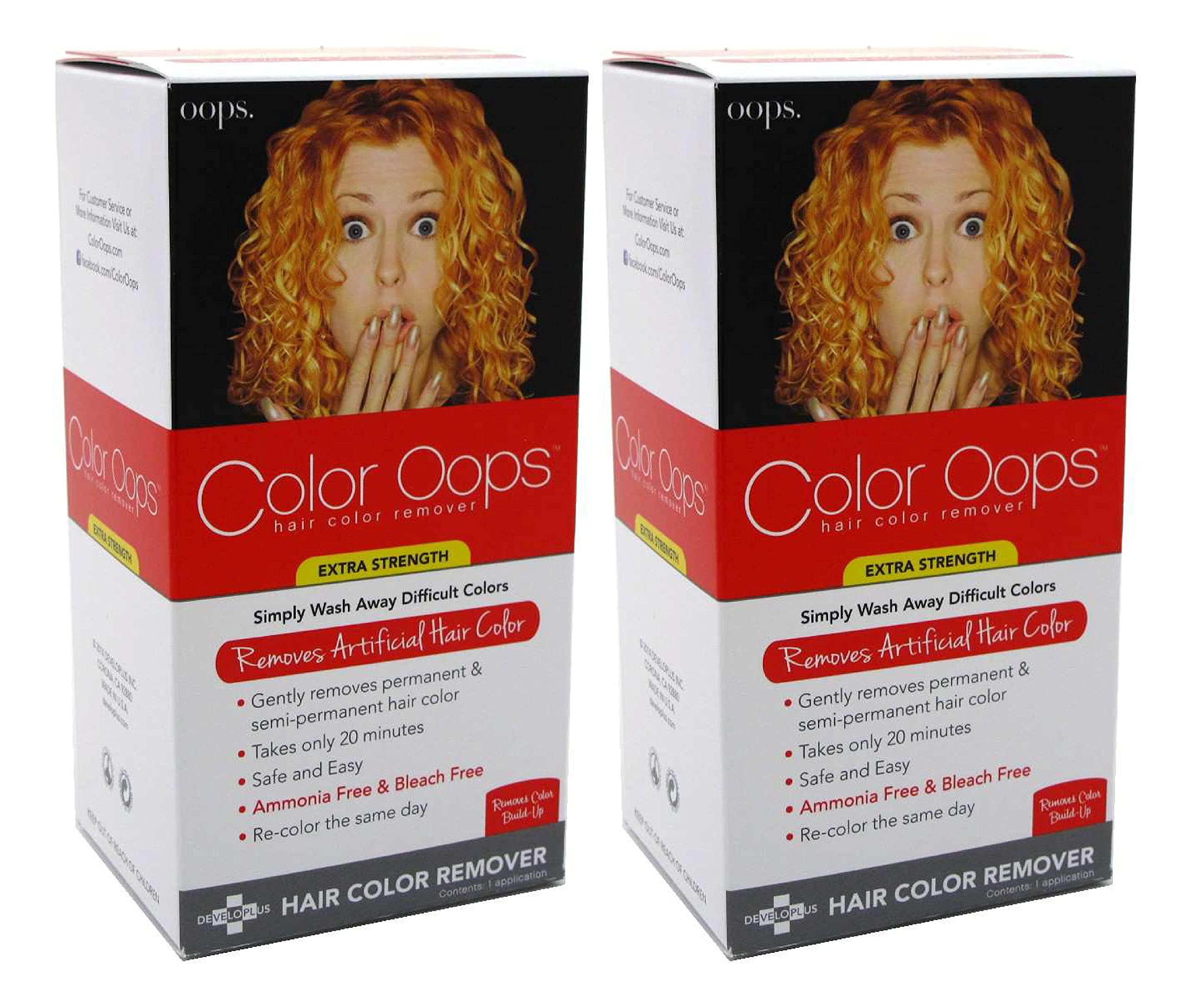 Color Oops déscolorant capillaire, bouteille, retrait rapide sans endommager les cheveux.