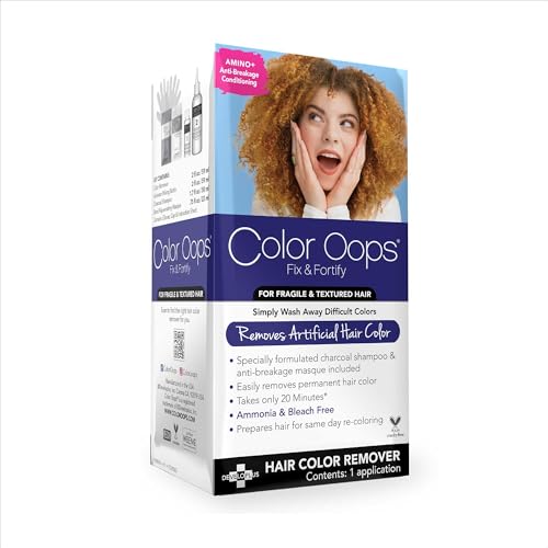 Color Oops shampoing charbon: clarifie et neutralise les odeurs après décoloration.