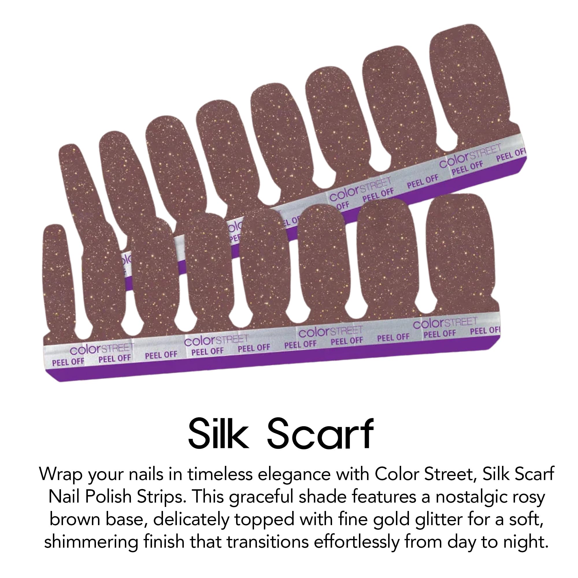 Color Street Silk Scarf finition galactique avec paillettes pour une manucure éclatante