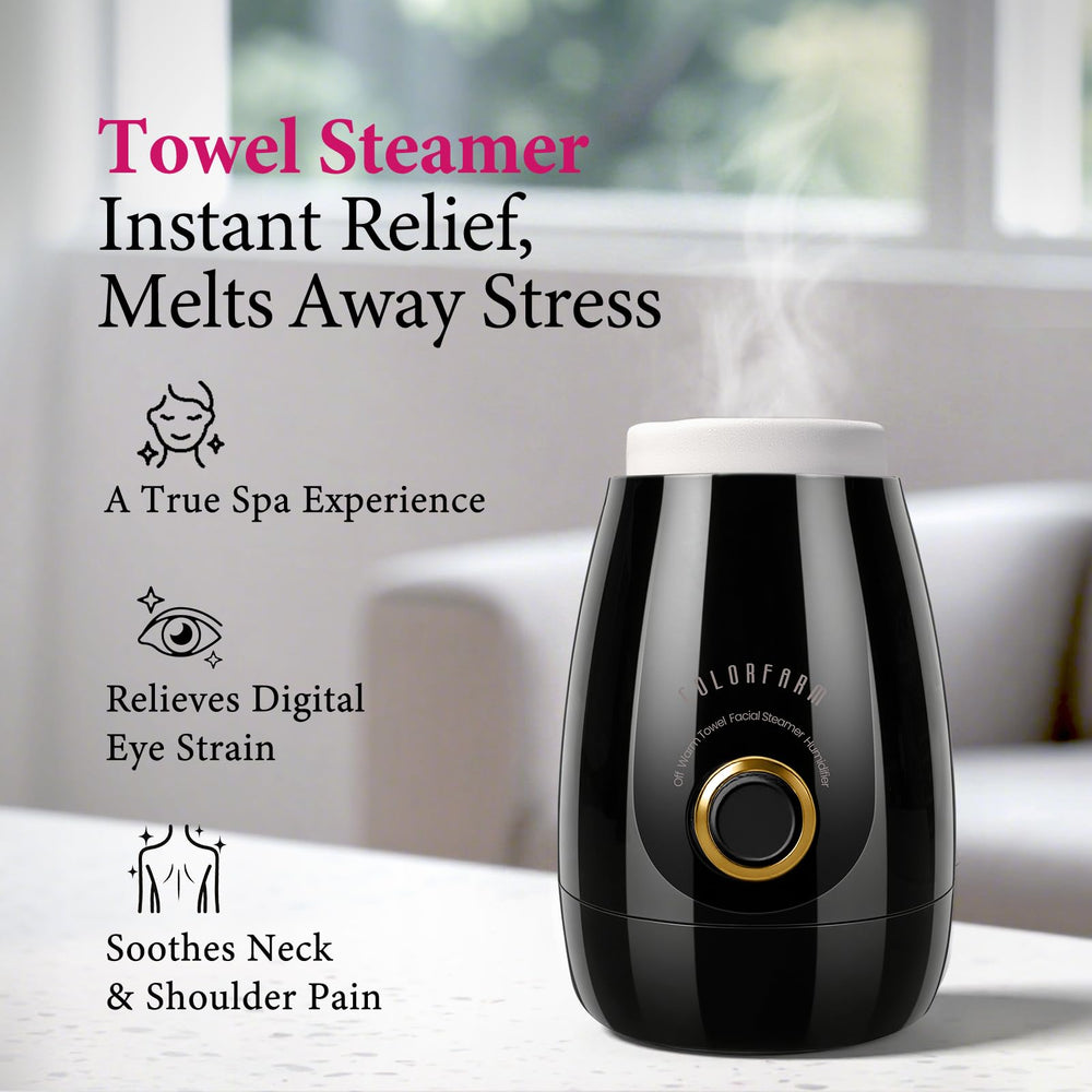 Colorfarm Face Steamer Nano, design élégant et sécurité certifiée UL.