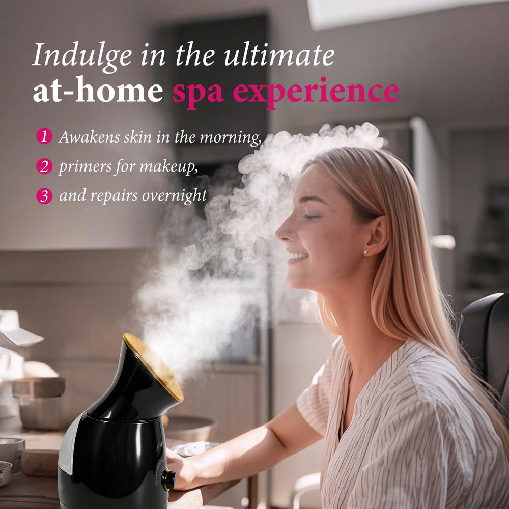 Colorfarm Face Steamer Nano, kit soin en acier inox inclus pour routine complète.