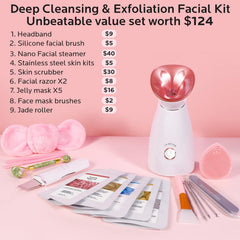 Colorfarm kit outils soin visage rose pour rituel spa à domicile