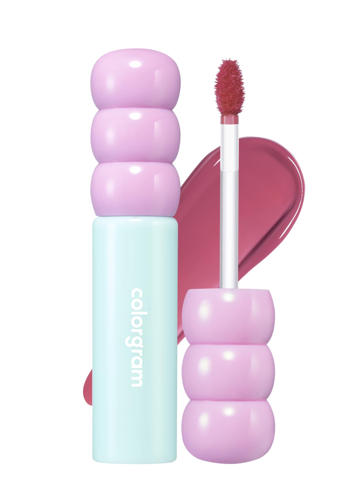 COLORGRAM Fruity Glass Tint 09 Heartful Mulberry — bouteille brillante pour une couleur longue tenue.