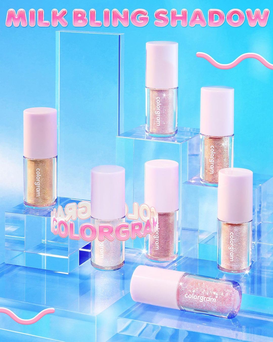COLORGRAM Milk Bling Shadow fini scintillant adaptable au look.