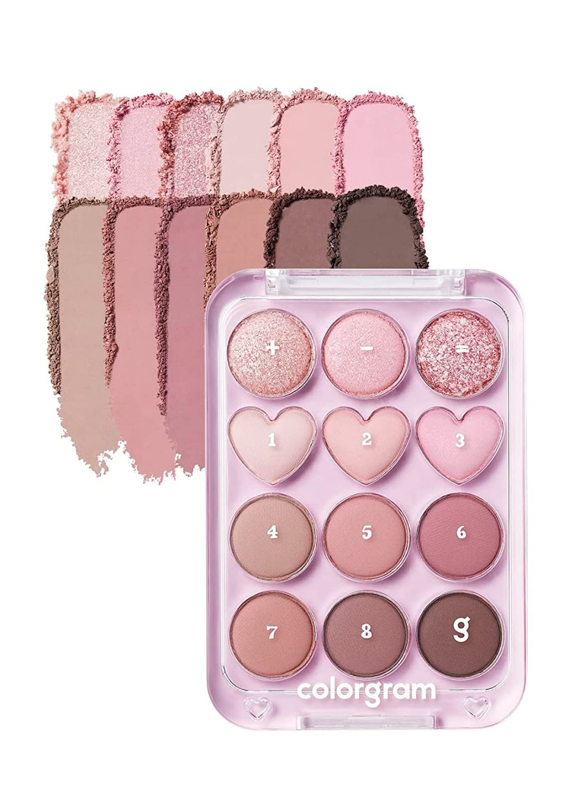 COLORGRAM Pin Point Palette yeux rose et mauve : fini mat durable.