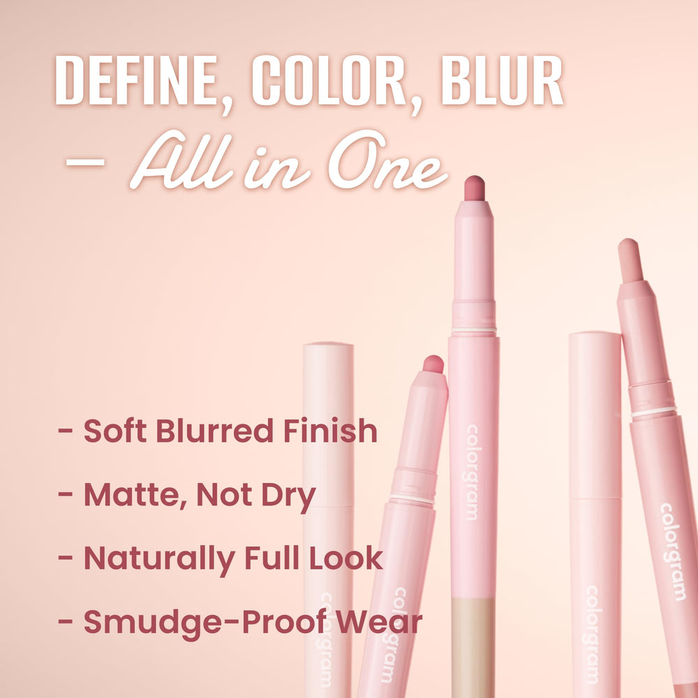 COLORGRAM All In One Over-Lip Maker – tenue longue et résistance à l'eau.