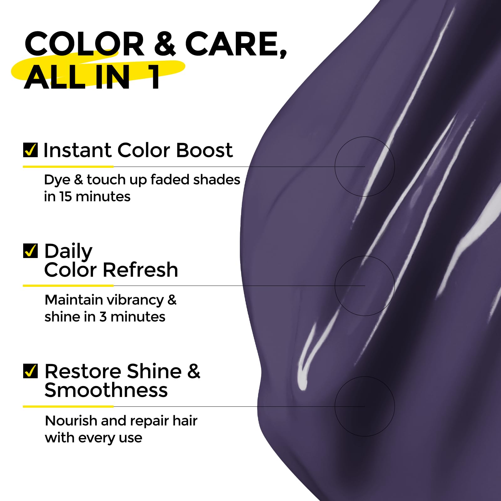 COLORLOMO – application sur cheveux secs pour un renforcement précis de la couleur.
